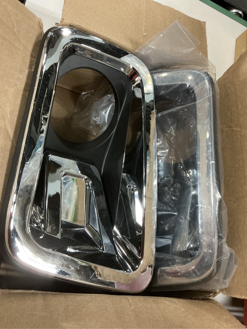 Condition photo showing Good Condition for fog light bezels replacement for nissan titan xd 2016 2017 2018 2019 front bumper fog light bezel tr
