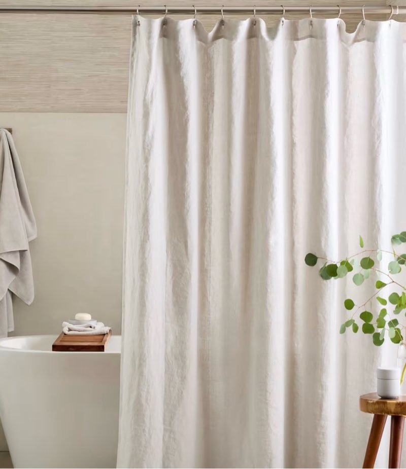 quince european linen shower curtain