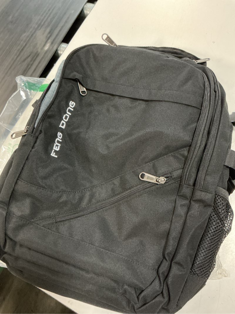 Condition photo showing Good Condition for fengdong durable waterproof travel laptop backpack 17.3 inch,large college backpack bookbag for men & women business backpack with usb charging port and headset port black a3-black
