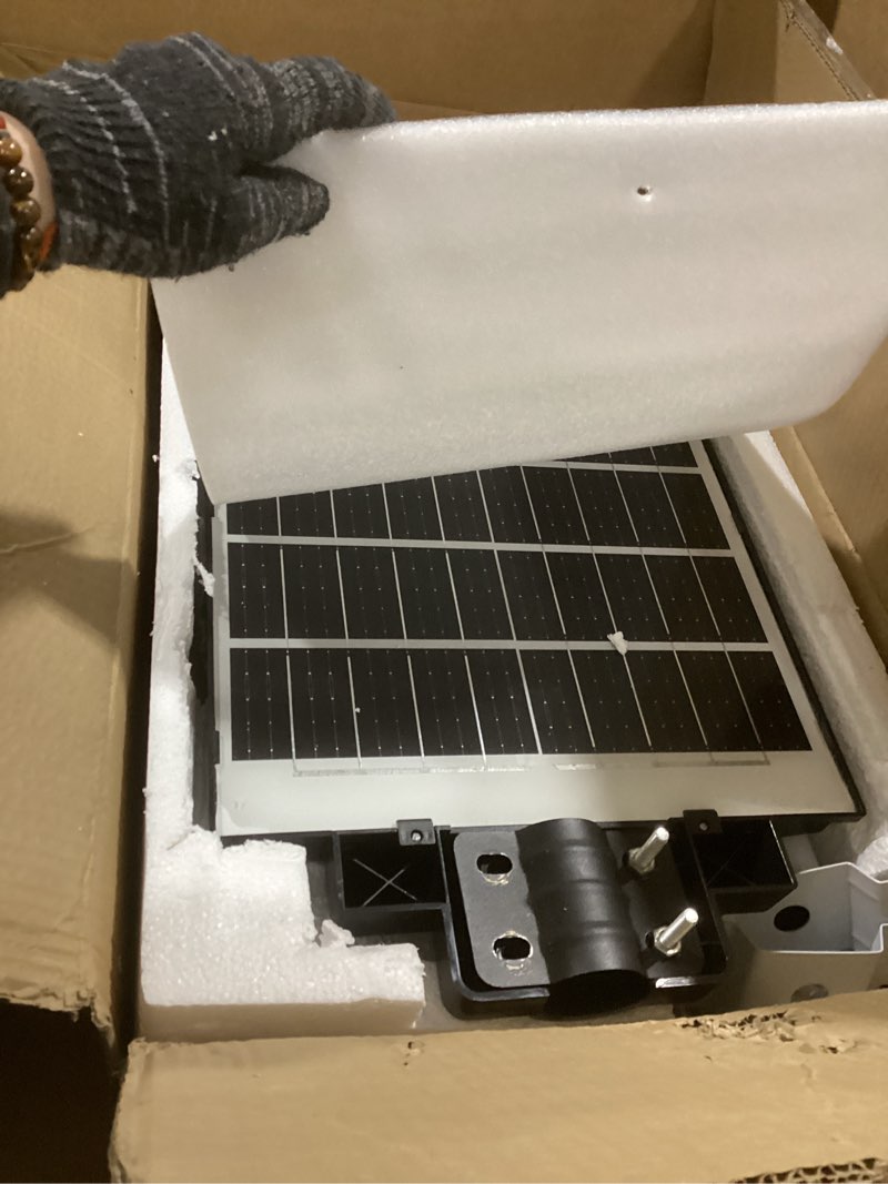 Condition photo showing Good Condition for 320000LM Solar Street Lights Outdoor, 3200W Solar Lights for Outside, Waterproof IP66 for Outdoor Lighting, Driveway, Parking Lot, Pole, Garden, Yard, Backyard