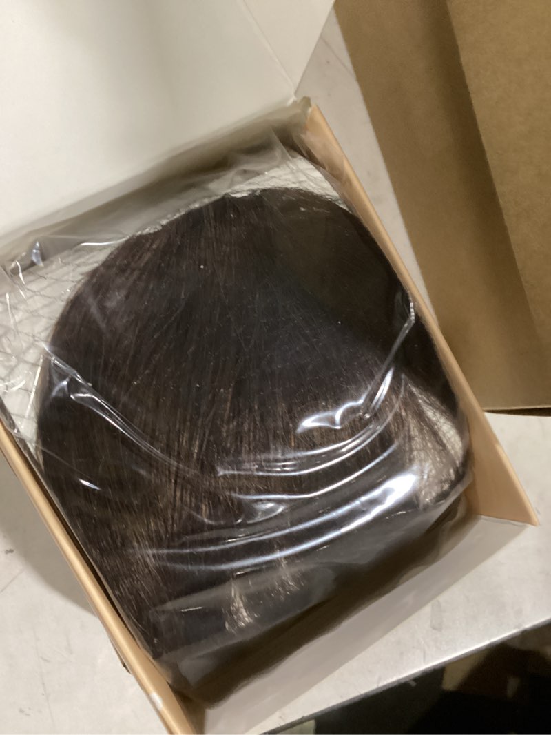 Condition photo showing Good Condition for bangs hair clip - brown clip in bangs real human hair, fake bangs fringe with temples wispy bangs hair extensions for women daily wear brown wispy bangs