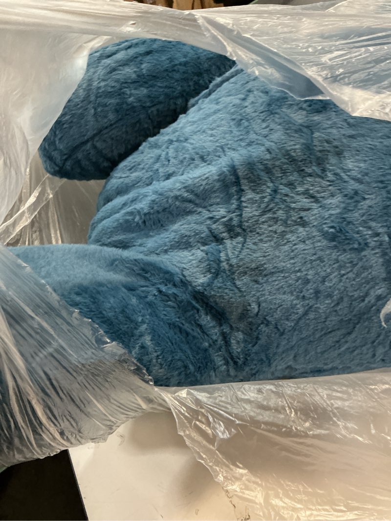 Condition photo showing As Is for Reading Pillow Large Bed Pillow,Backrest with Arms, Back Support for Sitting Up in Bed, Couch for Lounging Bedrest,Blue