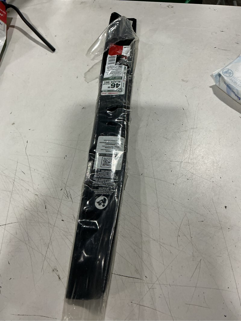Condition photo showing As Is for mtd genuine parts 46-in deck bagging mower blade for riding mower/tractors (2-pack)