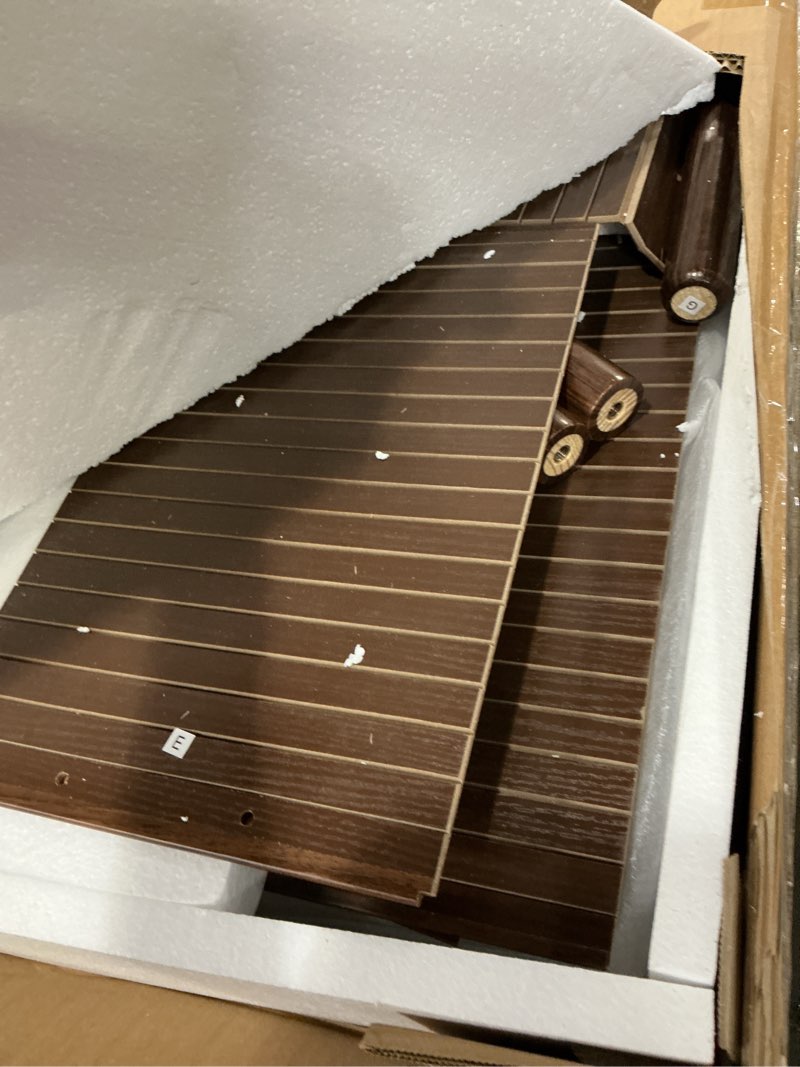 Condition photo showing Good Condition for coffee table for living room, modern round coffee table with cabinets & sliding doors, home small space, 29.9" fluted center table, walnut walnut_lsj031-wa