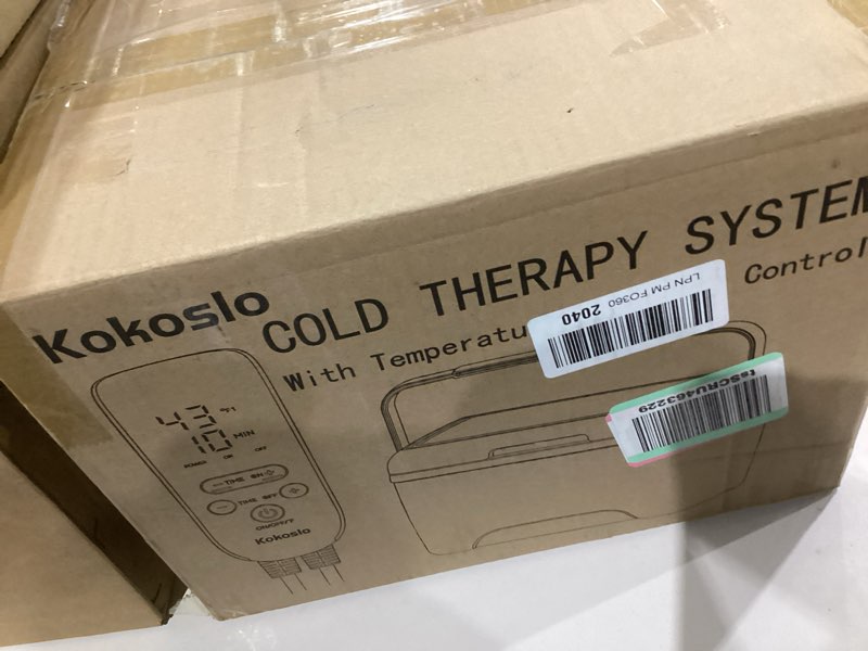Condition photo showing As Is for Ice Machine for Knee After Surgery — Knee Ice Machine, Cold Therapy Machine with Programmable Timer, Compression & 12-Hour Ice Retention, Cryotherapy Pain Relief, Temp Display, Upgraded Sensor Knee Pad+Machine