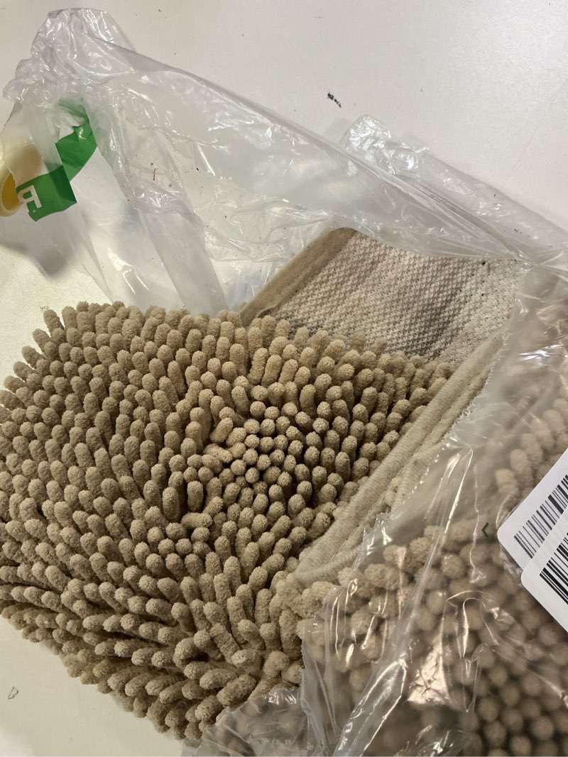 Condition photo showing As Is for DEXI Door Mat Inside Entrance 32x48, Ultra Non Slip Rubber Backed Dirt Trapper, Low Profile Thin Welcome Doormat, Absorbent Easy Clean Entry Mats for Entryway, Patio, Beige 2'8" x 4' (Rectangular) Beige