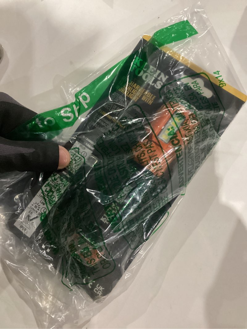 Condition photo showing New/Like New for Klein Tools 56412 Rechargeable LED Flashlight with Flood Light, 500 lumens, USB-C Rechargeable, Pocket Clip, Magnet, for Professional Work