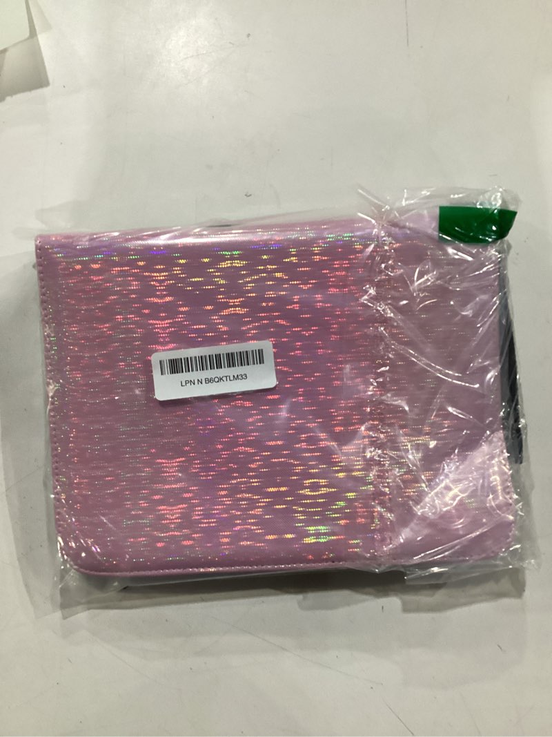 Condition photo showing Good Condition for trading card binder 4-pocket zippered with 50 removable pages – holds 400 card tcg/mtg/pokémon cards album,pu waterproof card book | perfect organizer gift for collectors (4 pockets sparkly pink)