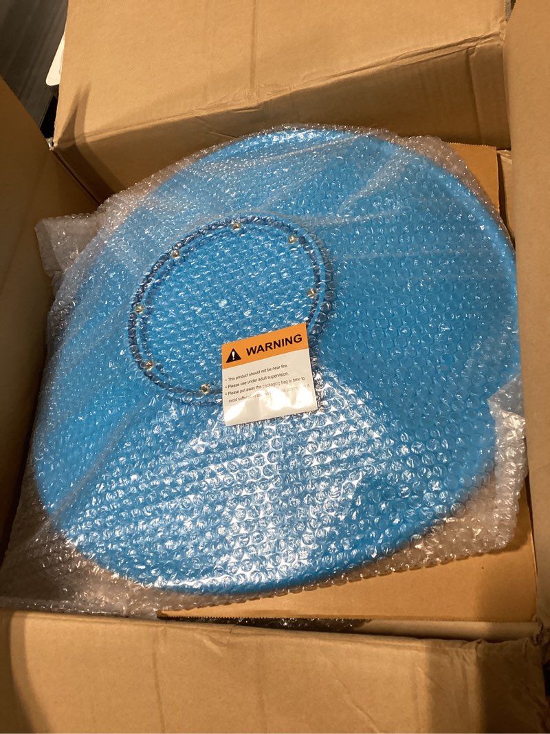 Condition photo showing As Is for Zhenx Spinning Chair for Autistic Kids (3-18 Years), Sensory Swivel Chair for Teens with ADHD/Autism – 21×19 Inch 220LBS Weight Capacity Seat – Sit and Spin Calming Toy for Body Balance (Blue)