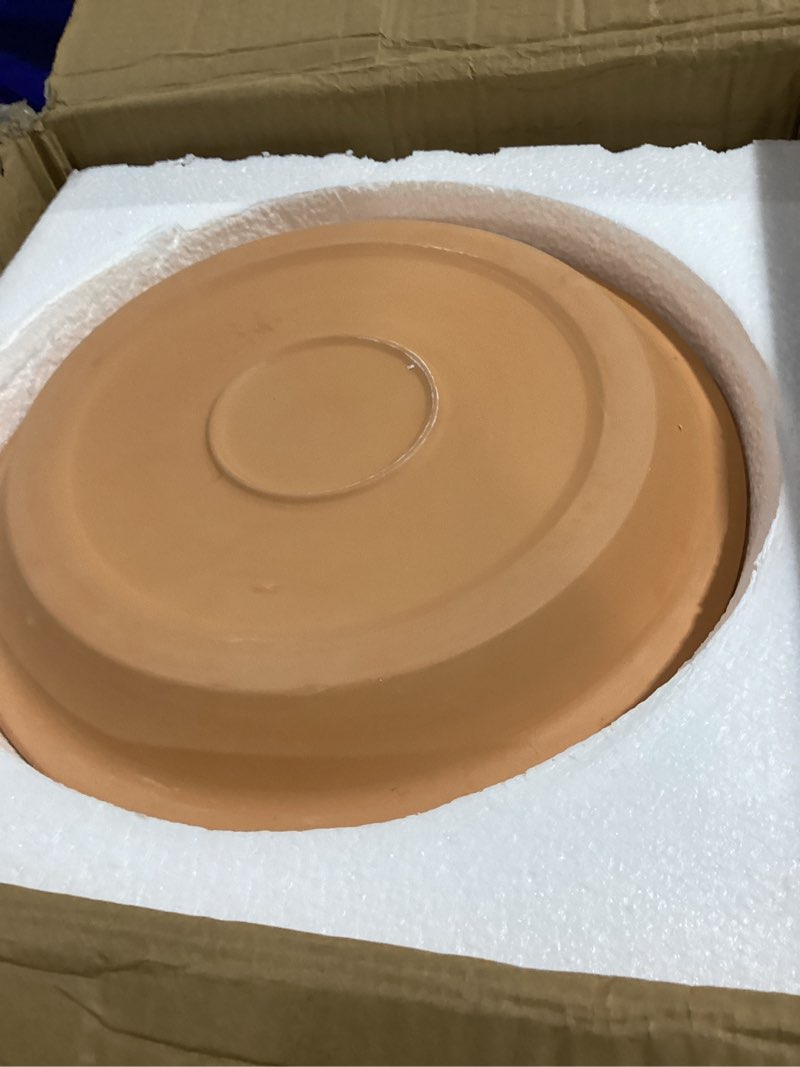 INGOFIN 12 Inch Terracotta Pot with Saucer - Ceramic Clay Pot for Plants with Drainage Hole, Large T