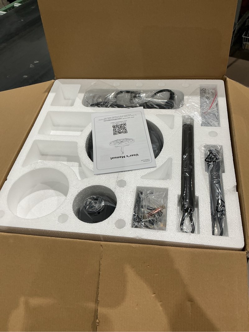 Condition photo showing Good Condition for fanbulous outdoor ceiling fans with light for patios, 20" weatherproof plug in ceiling fan, gazebo fan remote&app control, 3cct dimmable,caged ceiling fan with hanging hook for porch, pergola,canopy black 20 inch