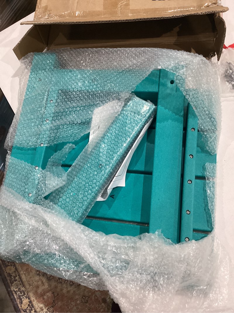 Condition photo showing Good Condition for lzrs adirondack square outdoor side table, pool composite patio table,hdpe end tables for backyard,pool, indoor companion, easy maintenance & weather resistant(turquoise)