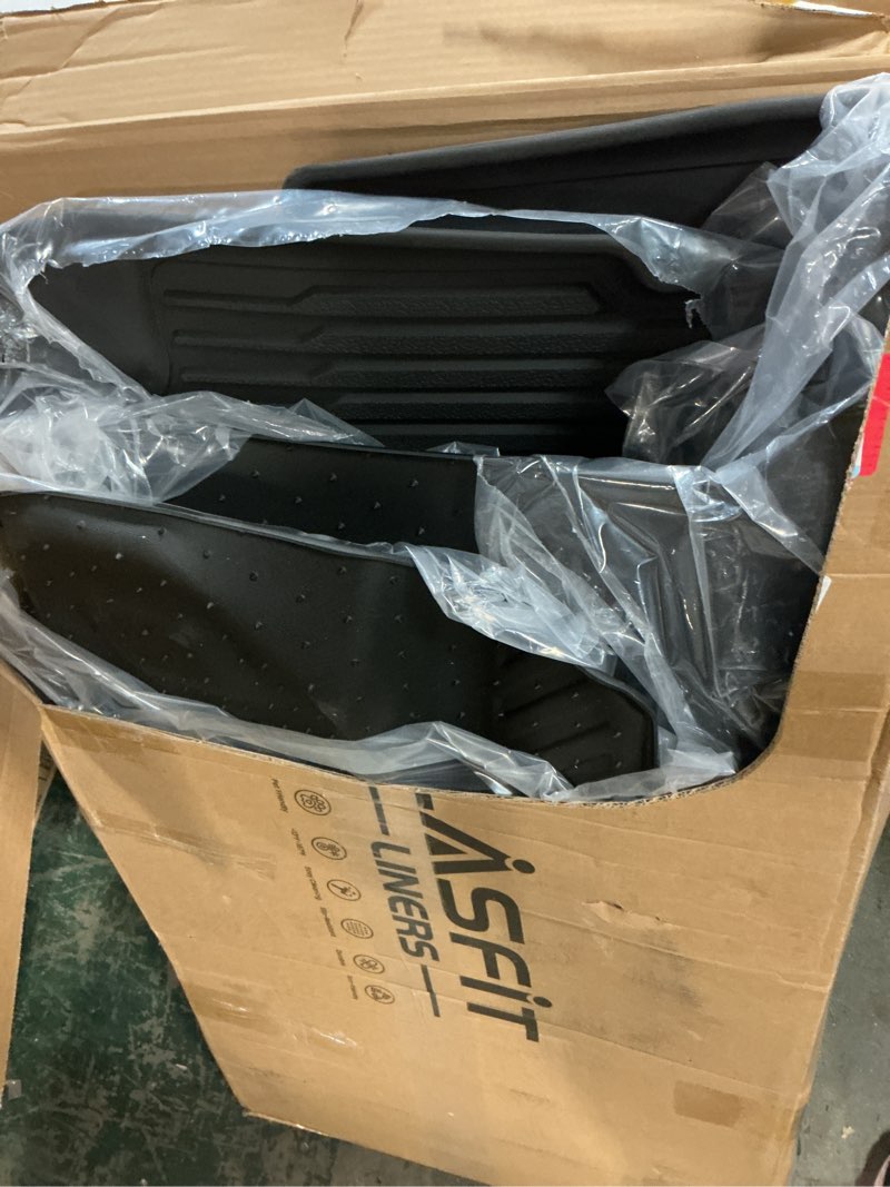 Condition photo showing Good Condition for LASFIT Floor Mats 2025 2026 for Ram 1500 Crew Cab Without Rear Under-Seat Factory Storage Bucket Seat (Not for Quad Cab), All Weather TPE Custom Fit Car Mats Floor Liners 1st & 2nd Row, Black 1500 Crew Cab 2025-2026 Floor Mats