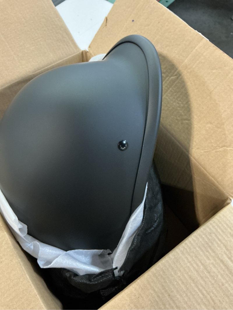 Condition photo showing New/Like New for yesmotor vintage motorcycle half helmet - lightweight low profile open-face half-face helmet – dot approved matte black medium