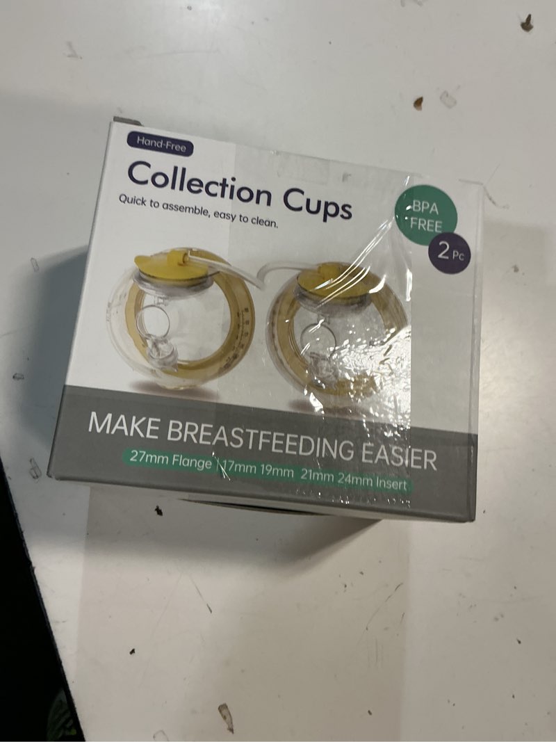 Condition photo showing New/Like New for hands-free collection cups compatible with spectra s1 s2 s9, replace breast pump kits compatible with spectra breast pumps, 27mm flange + 17/19/21/24mm inserts