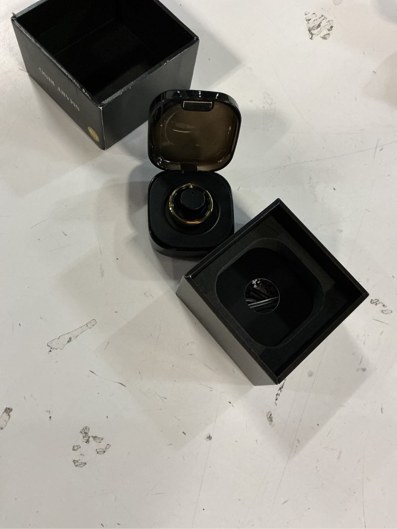 Condition photo showing Good Condition for (size:#10)smart health ring 2.0 for women men, slim scratch & fingerprint resistant design, efficient chip fitness tracker, monitors heart, blood oxygen & pressure, sleep, steps, waterproof, gold 7 7# gold