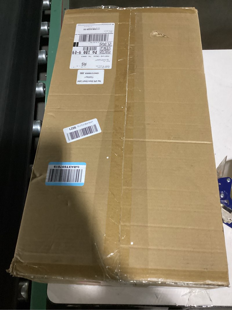 Condition photo showing Good Condition for osimir 4-light kitchen island lighting, modern brushed nickel dining room light fixtures with clear glass, farmhouse industrial linear chandelier pendant light with adjustable chain, ch9176bn-4is nickel, clear glass 4-light, 1 pack