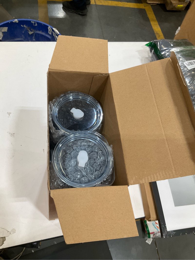 Condition photo showing Good Condition for 8 set 20oz vintage plastic tumbler with lids and straws ribbed floral drinking glasses reusable iced coffee cups for water juice smoothie cocktail travel party events gift (blue) blue 8