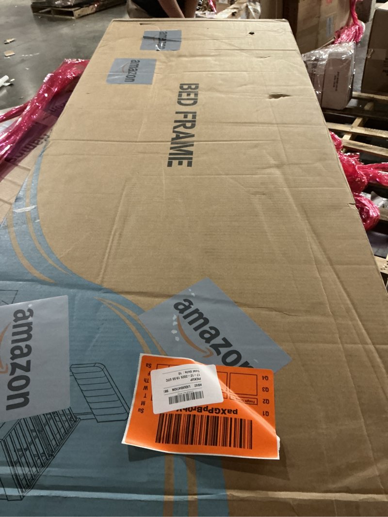 Condition photo showing New/Like New for VECELO Full Size Bed Frame with Upholstered Headboard, Velvet Platform Bedframe Mattress Foundation, Strong Wood Slat Support, No Box Spring Needed,White Bed Frame White Full