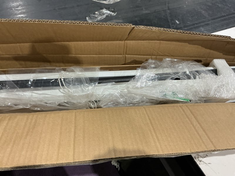 Condition photo showing Good Condition for pyle manual pull-down projector screen - universal 84-inch roll-down retractable manual projection screen w/ auto-locking, adjustable screen height, black masking border - 50.3” x 67.3” prjsm9406