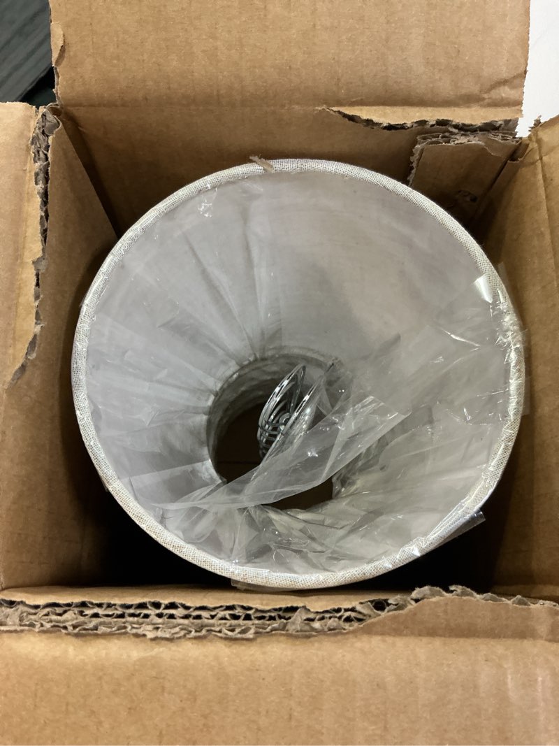 Condition photo showing Good Condition for 6 pack small lamp shades clip on bulb, bottom 5.5''x top 3.5''x h 5.1'' chandelier lamp shades fabric linen mini lamps shade for chandelier lamps replacement, eyes protected appearance