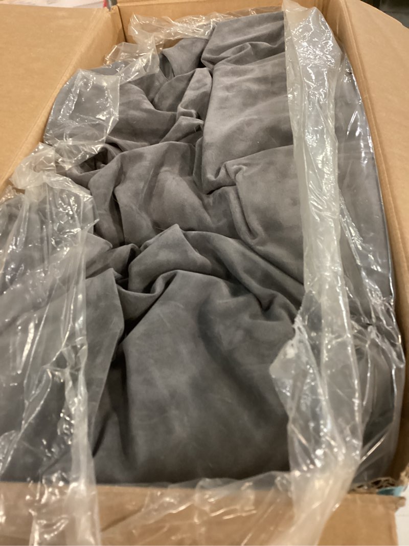 Condition photo showing As Is for Intex Inflatable Pull-Out Sofa: Velvety Surface, 2-in-1 Valve, Cupholder, 46" x 88" x 26" - Blow-Up Couch and Folding Queen Size Air Mattress Bed