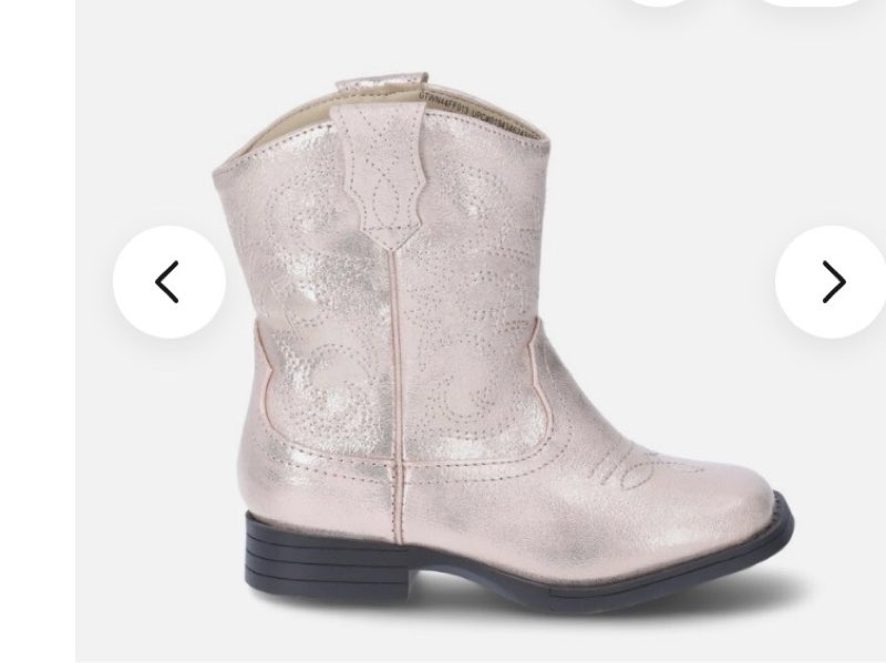 Wonder Nation Toddler Girls Gold Western Cowboy Boots Various Sizes NEW(size13)