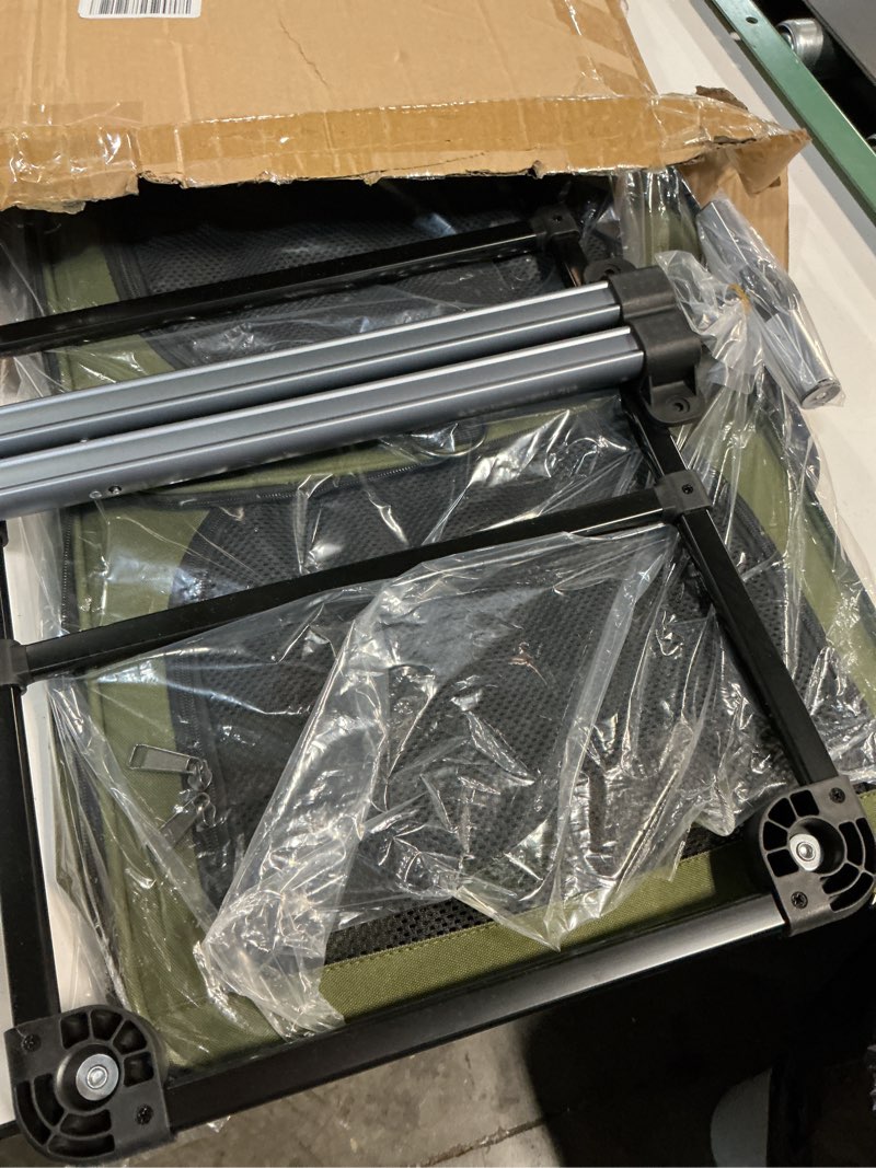 Condition photo showing New/Like New for cat carrier for 2 cats, large dog cat carrier with wheels for under 44lbs, 23.7" x 15.8" x 13.8" rolling pet carrier with removable pole platform and upgraded wheels dog cat travel carrier(green)