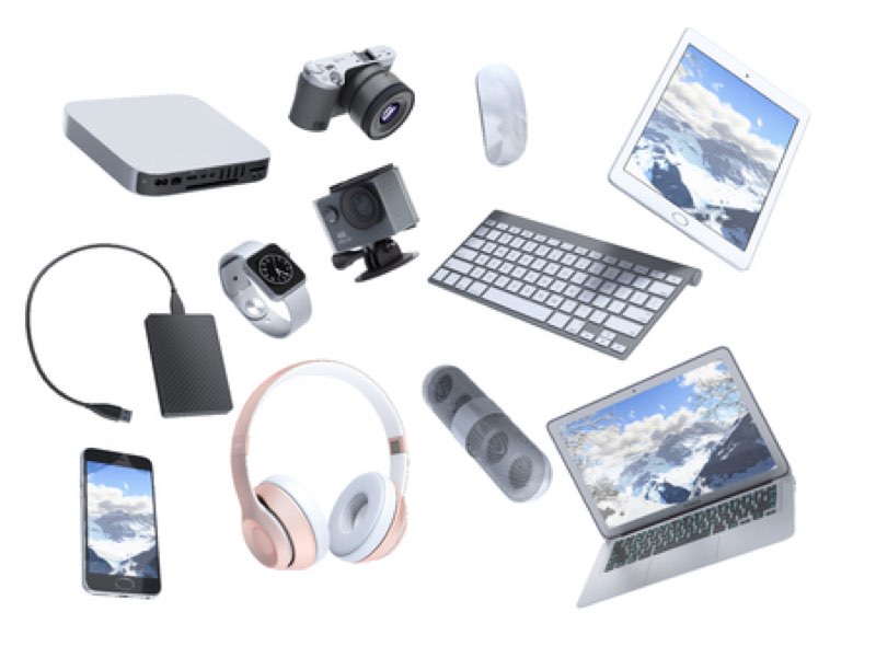 assorted lot of electronics (headphones, small gadgets, headsets, etc.) 