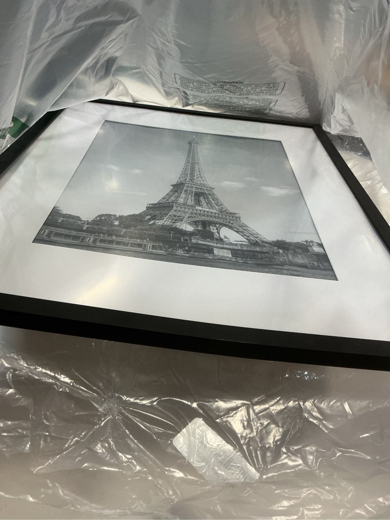 Condition photo showing As Is for upsimples 16x20 picture frame, display pictures 11x14 with mat or 16 x 20 without, wall hanging poster frame, black, 1 pack black 16x20