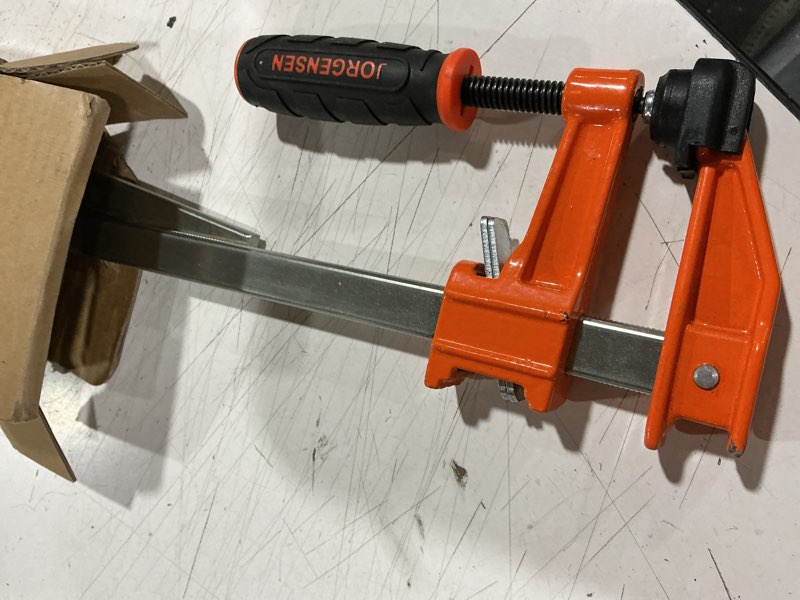 Condition photo showing Good Condition for jorgensen 2-pack medium duty steel bar clamp set with 600 lbs load limit, 24-inch