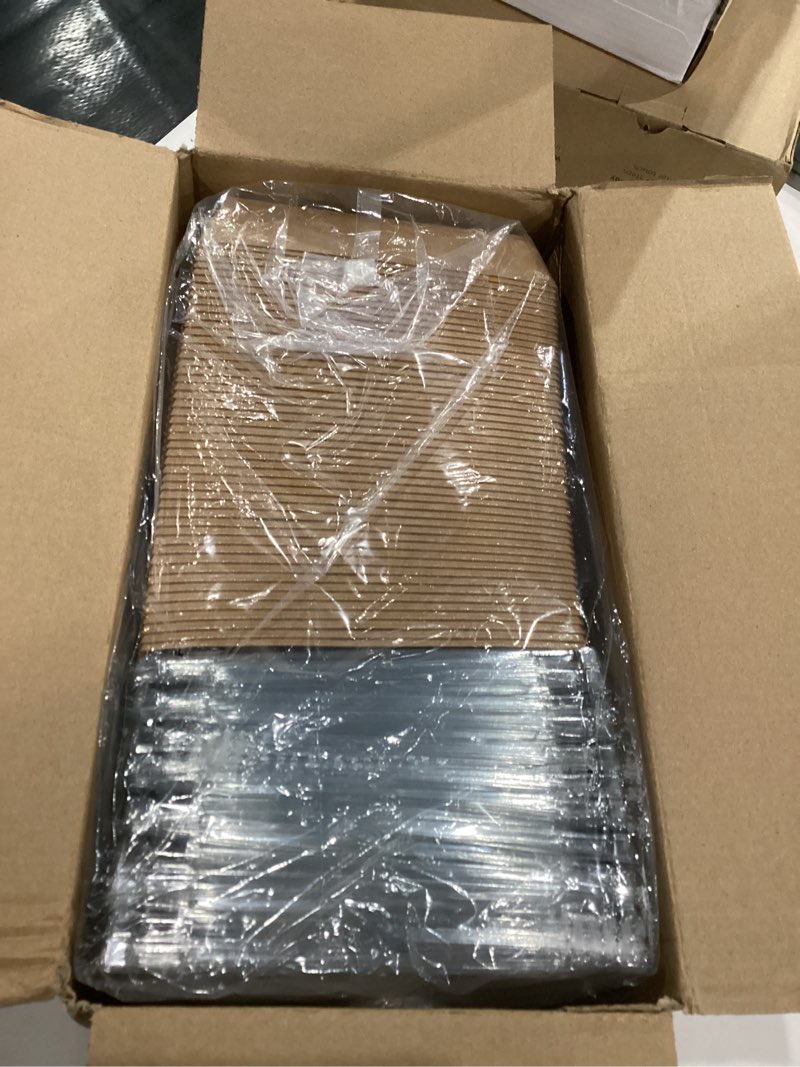 Condition photo showing New/Like New for 50Pcs Small Kraft Charcuterie Boxes with Clear Lids - Paper Mini Appetizer Plates for Sandwich, Cookie, Sushi, Cake Slice, and Strawberries Charcuterie Boxes With Clearl Iids 50