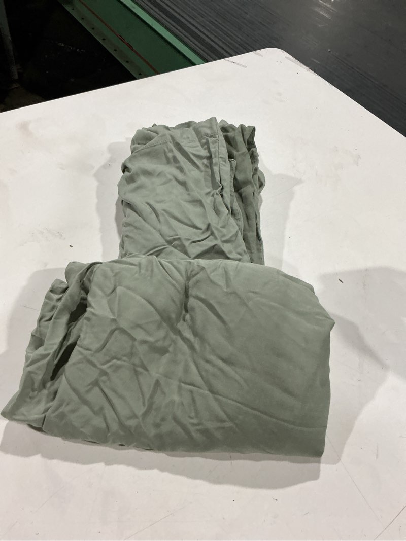 Condition photo showing As Is for organic crisp percale pillowcase set king green