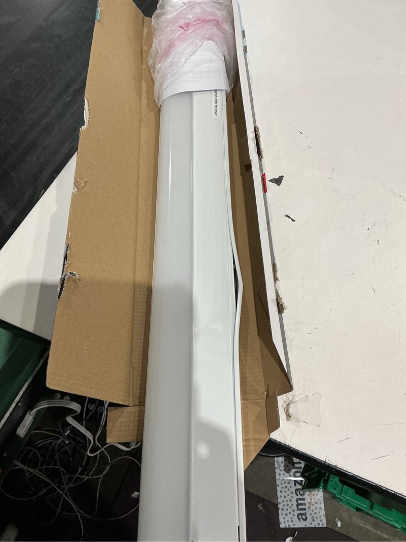 Condition photo showing As Is for hardwired led under cabinet task lighting - 16 watt, 24", dimmable, cri>90, 5000k (day light), wide body, long lasting metal base with frost lens under counter light for kitchen 5000k daylight 24 inch