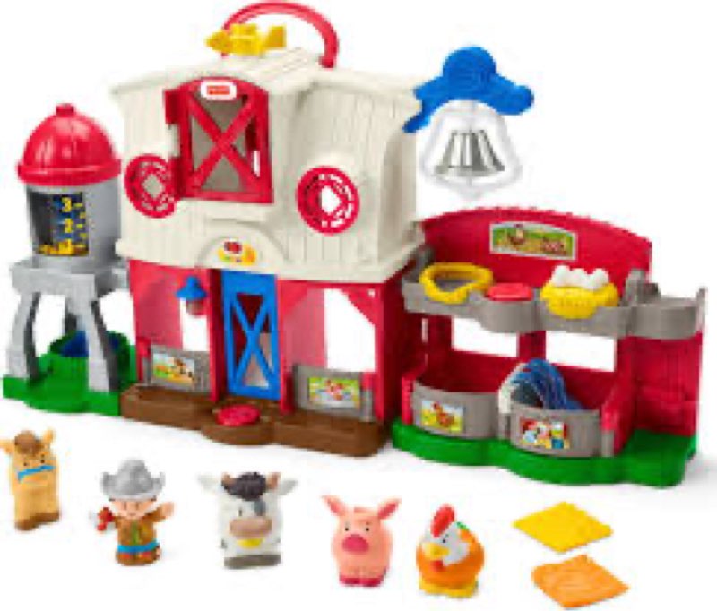 Fisher-Price Little People Toddler Toy Caring Fun Animal Farm Playset, Musical Learning & 6 Pieces for Preschool Pretend Play Kids Ages 1+ Years