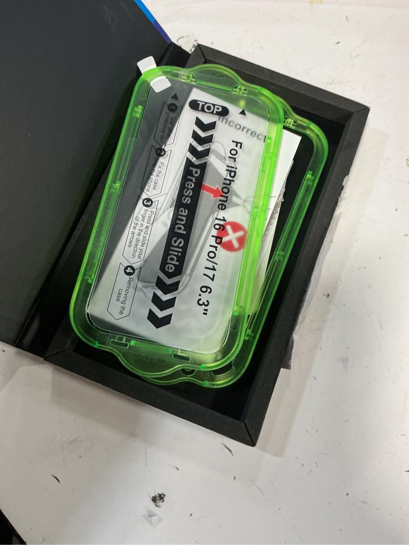 Condition photo showing Good Condition for Esanik 2+2 Pack for iPhone 17 Matte Glass Screen Protector Auto-alignment Anti-Glare & Anti-Fingerprint,Anti-Reflection,Bubble Free, Smooth as Silk, 9H Glass Screen Cover iPhone 17-6.3''