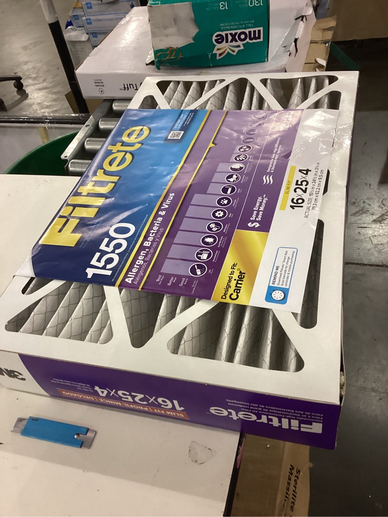 Slim fit filter 16x25x4 filter