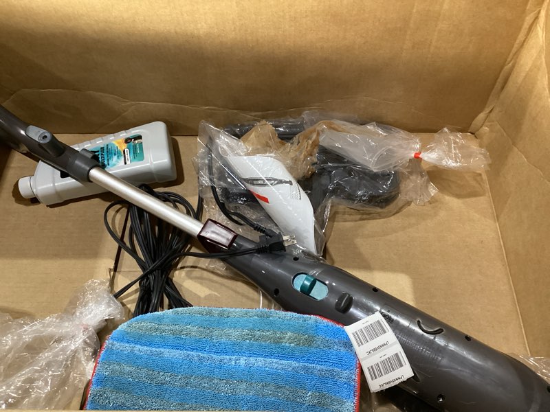 Condition photo showing As Is for Shark Genius Hard Floor Cleaning System Pocket (S5003D) Steam Mop, Burgundy/Gray Steam Genius Premium, USED AS IS