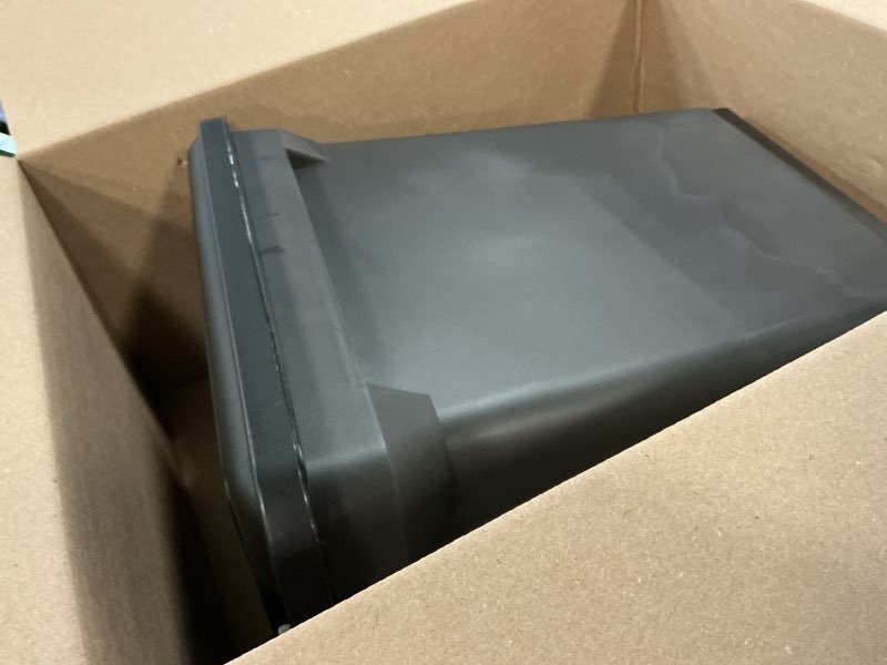 Condition photo showing Good Condition for iris usa dog food storage container, airtight lid, up to 13 pounds pet food storage, versatile pet food bin, treats, bpa free, smoke 13 lbs smoke
