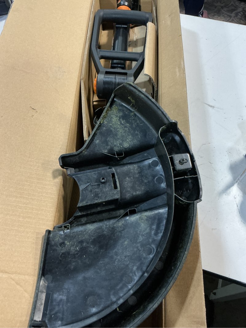 Condition photo showing As Is for worx 3 in 1 cordless string trimmer/lawn edger/mini mower, 12" electric weed wacker with command feed, 20v weed eater with 5.5 lbs, battery & charger included, wg170.2 3 in 1 trimmer w/(1) 2.0 ah battery