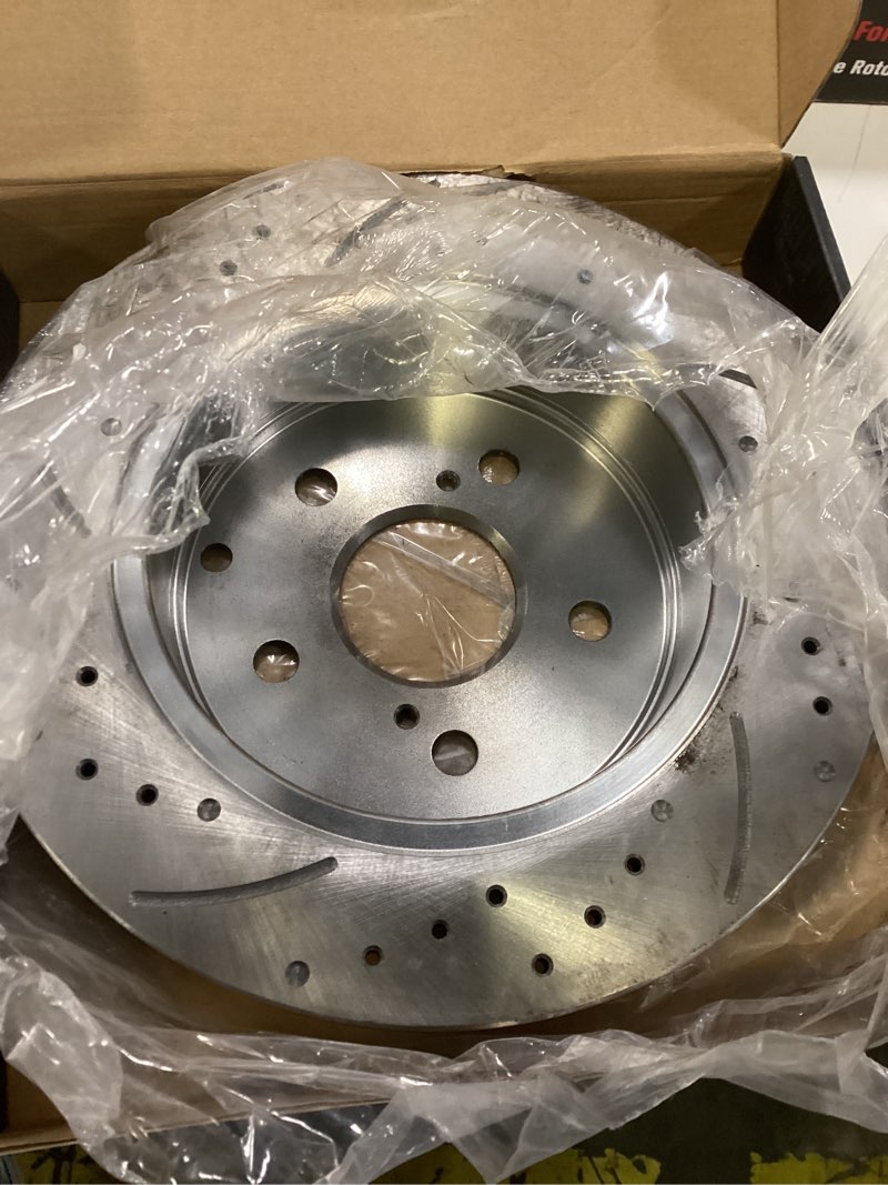 Condition photo showing Good Condition for silver zinc-plated disc brake rotor for 2000-2006 gmc yukon