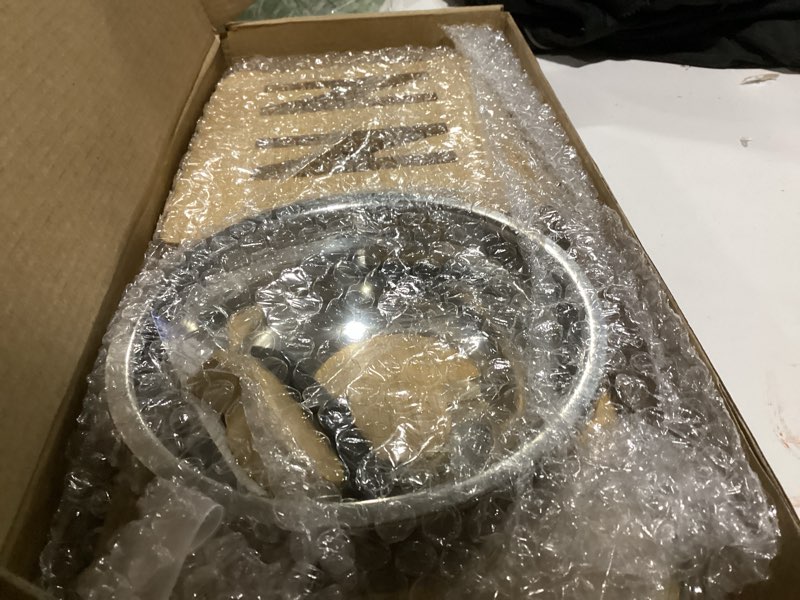 Condition photo showing New/Like New for Elevated Dog Bowls, Adjustable Raised Dog Bowl Stand for Small Size Dogs and Cats, 15°Tilted Elevated Cat Bowls, Durable Bamboo Dogs Feeder with 2 Stainless Steel Bowls and Non-Slip Feet For Small dogs and cats Bamboo