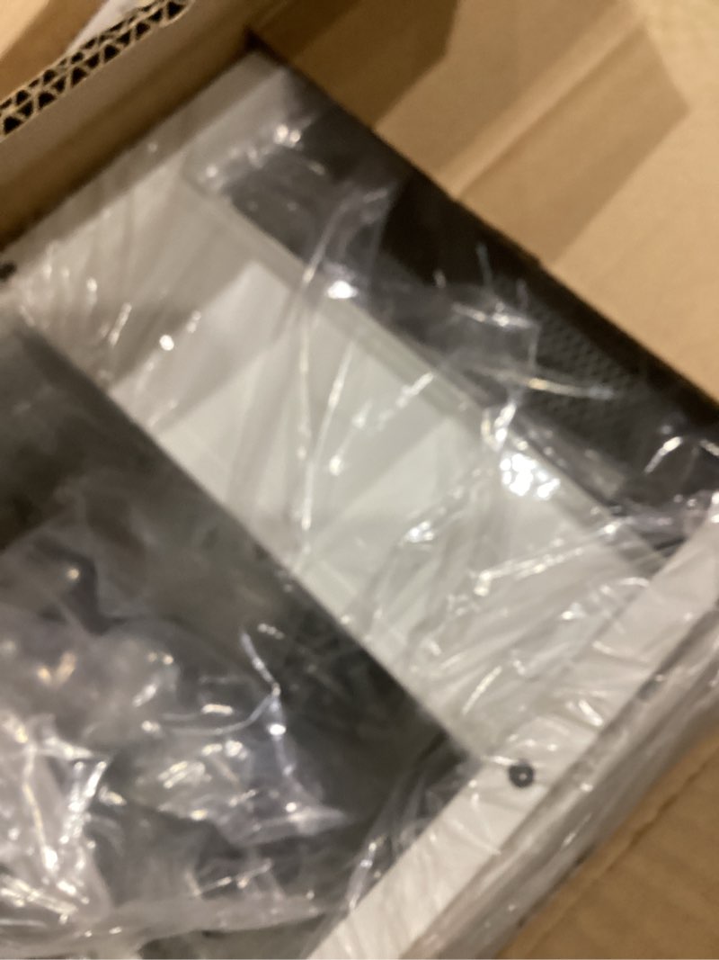 Condition photo showing New/Like New for Slim Rolling Storage Cart, 4 Tier Metal Narrow Utility Cart with Handle and Wood Top, Multifunctional Small Mobile Shelf Unit Organizer Trolley for Laundry, Bathroom, Kitchen 9" wide White