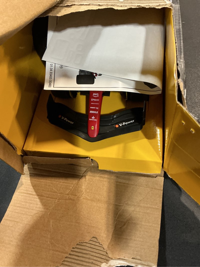 Condition photo showing Good Condition for rastar ferrari f1-75 model rc car, 1/18 scale 2022 ferrari formula 1 remote control car f1 racing car, raced by charles leclerc + carlos sainz