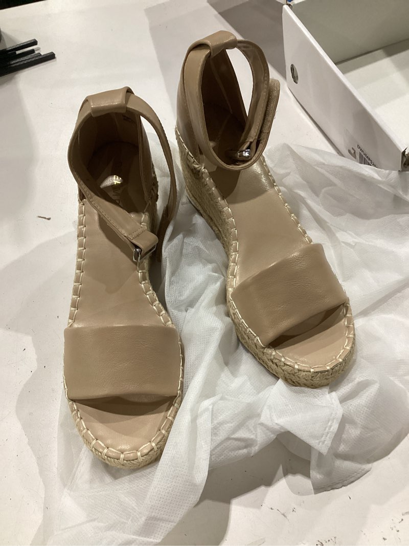 Condition photo showing New/Like New for dream pairs women's wedge platform summer sandals | wedge sandals,open toe espadrilles sandals,comfortable dressy ankle strap,suitable for work and beach,2026 summer shoes 7 nude