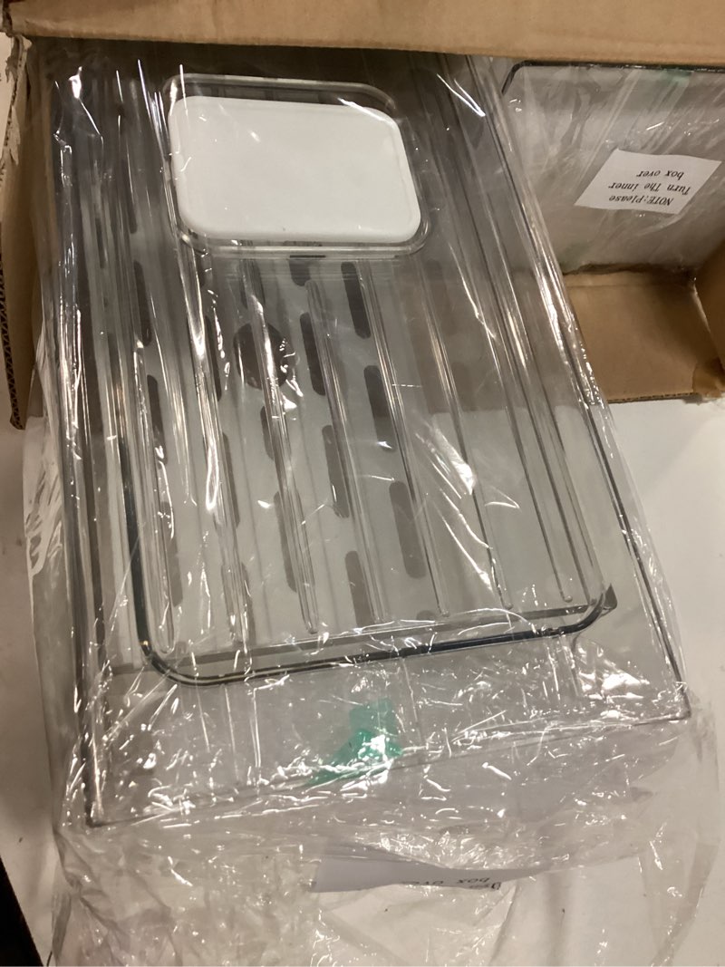 Condition photo showing New/Like New for diskary fridge organizer, stackable refrigerator organizer bins, reusable food storage containers, fridge drawer organizer in home kitchen, barbecue shop, restaurant, bpa-free (2 drawers, medium)