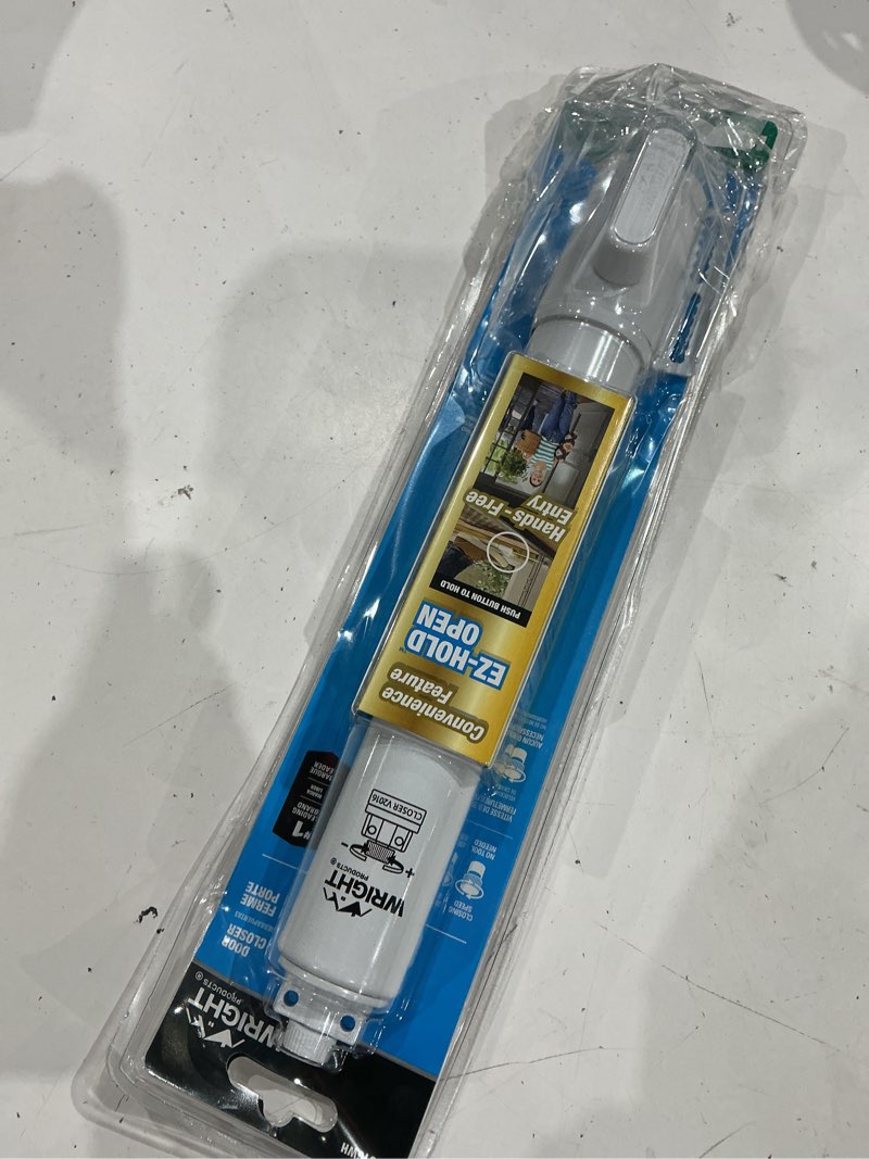 Condition photo showing As Is for ez hold closer, heavy duty white