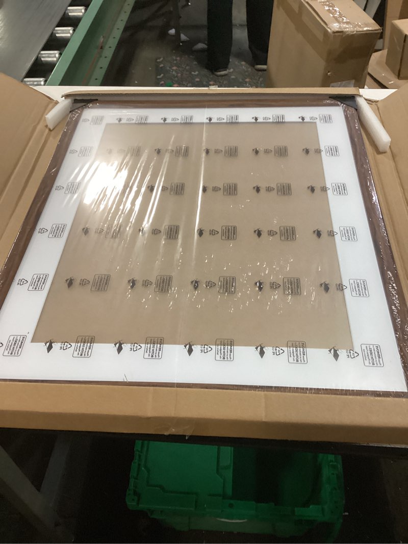 Condition photo showing Good Condition for Rustic Walnut 20x24 Frame - Single Frame, 20 x 24 Poster Frame with Mat for 16x20, Picture Frames for Artwork, Puzzles, Photos and Movie Posters, Perfect Christmas Frame 20" x 24" / 16" x 20" mat