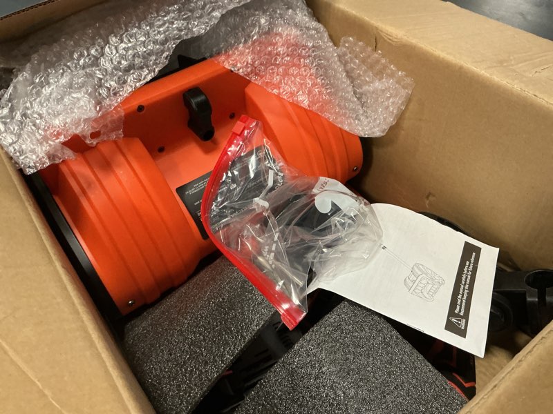 Condition photo showing Good Condition for Saker Cordless Snow Shovel Electric - 22V Brushless Snow Blower with 2X 5.0 Batteries & Charger - 12" Width 20FT Throwing Distance Lightweight Snow Remover for Driveway, Sidewalk, Patio(2 Batteries) Saker cordless snow shovel — 2-Batteries Kit