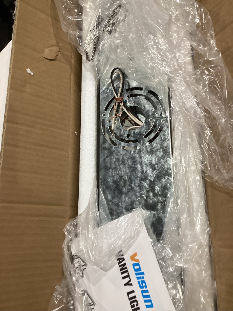 Condition photo showing Good Condition for VOLISUN Crystal Vanity Lights - 4 Light Modern Stainless Steel Bathroom Light Over Mirror, Chrome Finish - UL Certificated (Exclude Bulb) Chrome 4 Light